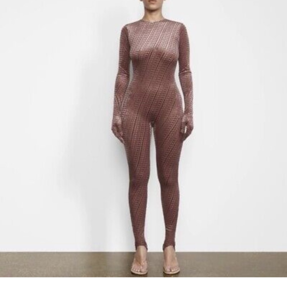 Skims Velvet Stirrup Jumpsuit